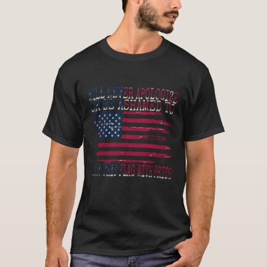 7月4日アメリカ独立記念日。アメリカ愛国者 Tシャツ (正面)