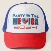 7月4日アメリカ独立記念日 キャップ (正面)