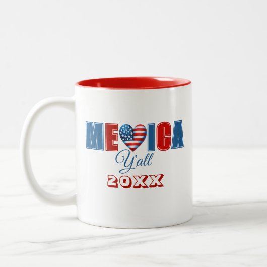 7月4日アメリカ独立記念日 ツートーンマグカップ (左)