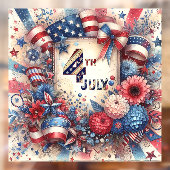 7月4日アメリカ独立記念日 赤 白 青 ウィンドウサイン (シート2)