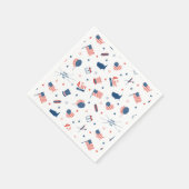 7月4日アメリカ紙ナプキン スタンダードカクテルナプキン (角)