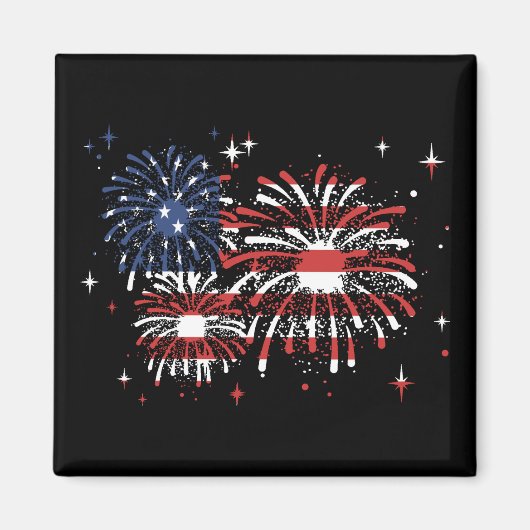 7月4日アメリカ花火 マグネット (正面)