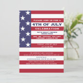 7月4日アメリカBBQクックアウトファミリープールパーティー 招待状 (スタンド正面)