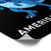 7月4日アメリザウルスTレックス恐竜ボーイズT ポスター (角)