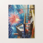 7月4日アート簡単ブレインアートパズル写真パズル ジグソーパズル (縦)