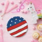 7月4日イラストレーション7月4日 ペーパープレート (パーティー)