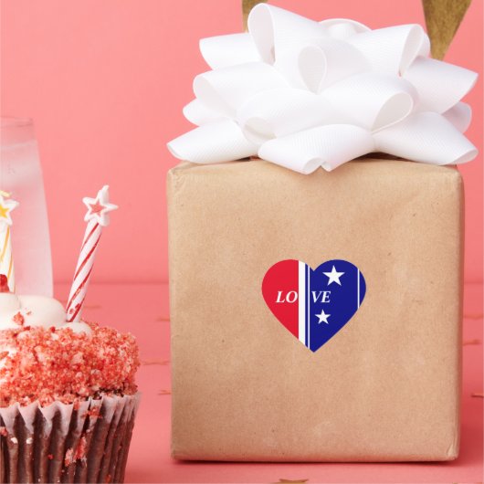 7月4日インディペンデンスの日の贈り物 ハートシール (パーティー)