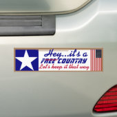 7月4日インディペンデンスの日の贈り物 バンパーステッカー (車上)