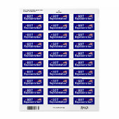 7月4日インディペンデンスの日の贈り物 ラベル (フルシート)