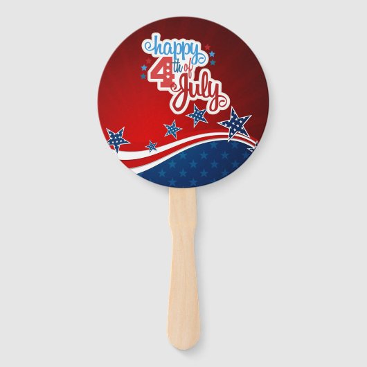 7月4日インディペンデンスデイスター&ストライプ ハンドファン (正面)