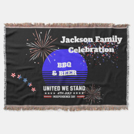 7月4日インディペンデンスデイタペストリー スローブランケット