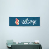 7月4日インディペンデンスデイパーティーアメリカンのホットドッグ 横断幕 (トレードショー)