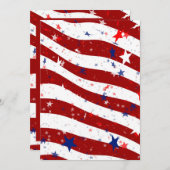 7月4日インディペンデンスデイパーティーバーベキュー招待状 招待状 (正面/裏面)