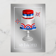 7月4日インディペンデンスデイフォイルホリデーカード