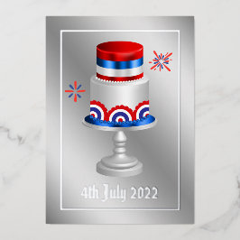 7月4日インディペンデンスデイフォイルホリデーカード 箔シーズンカード