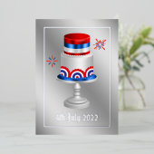 7月4日インディペンデンスデイフォイルホリデーカード 箔シーズンカード (立ち正面)