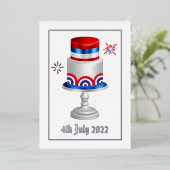 7月4日インディペンデンスデイフォイルホリデーカード 箔シーズンカード (立ち正面)