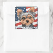 7月4日インディペンデンスデイヨークシャーテリア スクエアシール (バッグ)