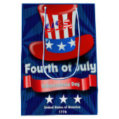 7月4日インディペンデンスデイ抱き枕 ミディアムペーパーバッグ (裏面)