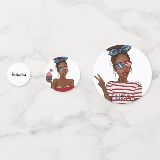 7月4日インディペンデンスデイ米国誕生日 コンフェッティ (正面)