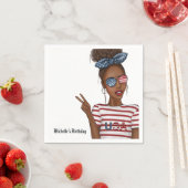 7月4日インディペンデンスデイ米国誕生日 スタンダードカクテルナプキン (インサイチュ)