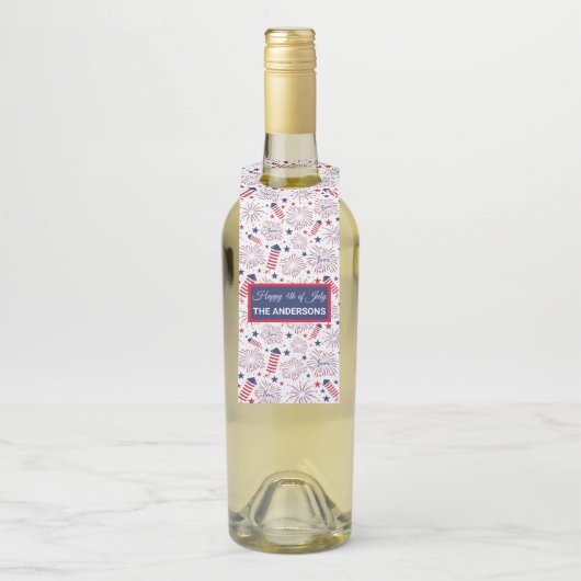 7月4日インディペンデンスデイBBQお祝い ボトルネックタグ (ボトル)