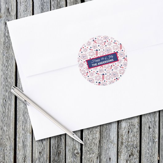 7月4日インディペンデンスデイBBQお祝い ラウンドシール