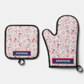 7月4日インディペンデンスデイBBQお祝い 鍋つかみ&鍋敷きセット (正面)