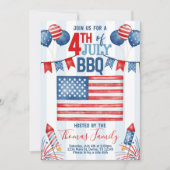 7月4日インディペンデンスデイBBQパーティの招待状 招待状 (正面)