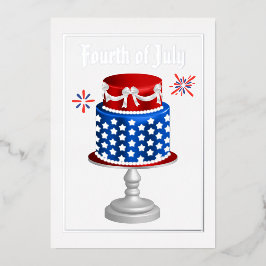 7月4日インディペンデンスデイBBQフォイル招待状 箔招待状