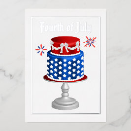7月4日インディペンデンスデイBBQフォイル招待状 箔招待状