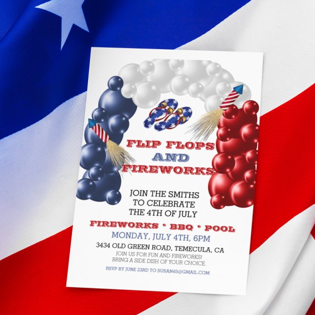 7月4日インディペンデンスデービーチサンダル花火 (クリエイターアップロード済み)