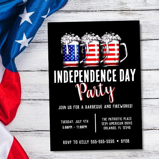 7月4日インディペンデンスデービールパーティー 招待状