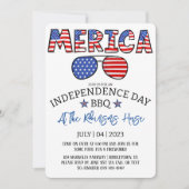 7月4日インディペンデンスデーBBQパーティー 招待状 (正面)