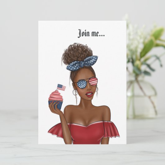 7月4日インディペンデンス・デイ米国バースデーパーティー 招待状 (スタンド正面)