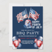 7月4日イーグルアメリカ国旗BBQパーティー 招待状 (正面)