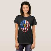 7月4日イーグル愛国米国国旗 Tシャツ (正面フル)