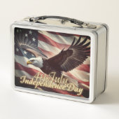 7月4日イーグル米州旗 メタルランチボックス (裏面)