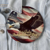 7月4日イーグル米州旗 缶バッジ (インサイチュ)