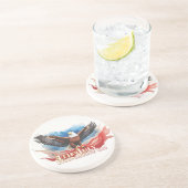 7月4日イーグル – 愛国芸術デザイン コースター (側面)