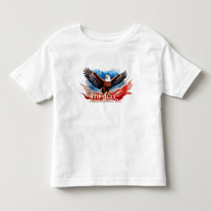 7月4日イーグル – 愛国芸術デザイン トドラーTシャツ