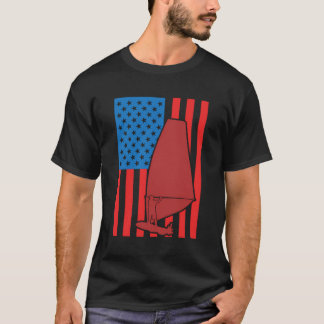 7月4日ウィンドサーフィンのコーチSailboarding Tシャツ