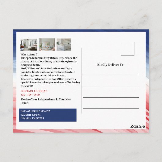 7月4日エステート実在オンプハウスプロモーション ポストカード (裏面)