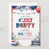 7月4日エレガントパーティーIバルーン2 招待状 (正面/裏面)