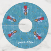 7月4日エンジェルス国旗の赤白青星 ワイングラスタグ (正面)