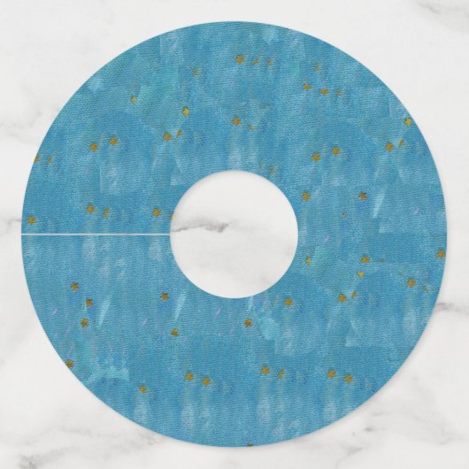 7月4日エンジェルス国旗の赤白青星 ワイングラスタグ (裏面)