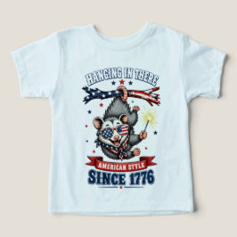 7月4日オポッサムぶら下がりトドラーTシャツ