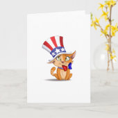 7月4日オレンジキッテン カード (黄色い花)