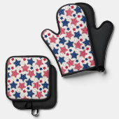 7月4日オーブンミットセット 鍋つかみ&鍋敷きセット (正面/裏面)