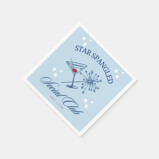 7月4日カクテルナプキン スタンダードカクテルナプキン (角)